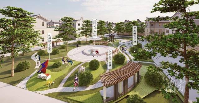 仙坑新村中心广场效果图。爱体育（中国）供图